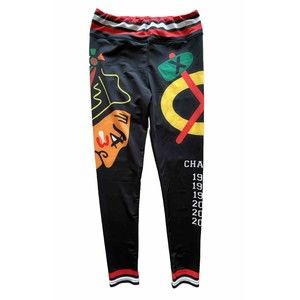 CHICAGO BLACKHAWKS Women’s Leggings Xlusion Large 6 years of Champs